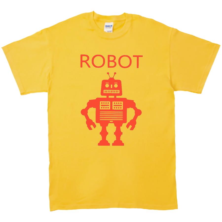 デザイン Tシャツ ROBOT ロボット イエロー : Tシャツ専門店 T1500