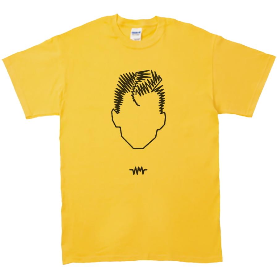 バンド ロック Tシャツ ARCTIC MONKEYS 顔 2 イエロー : Tシャツ