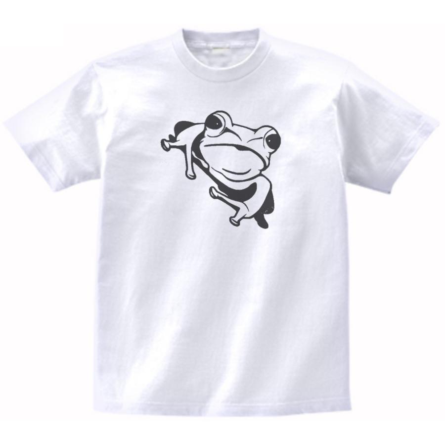 動物・生き物 Tシャツ 動物 生き物 カエル 蛙 白 : Tシャツ専門