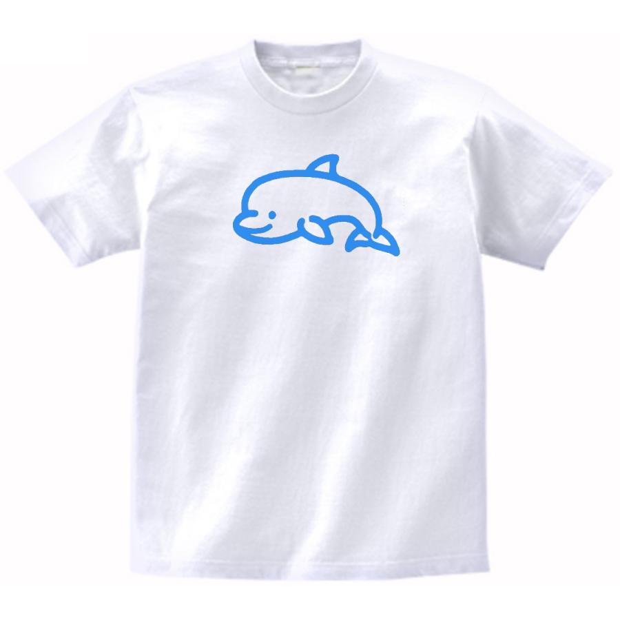 動物・生き物 Tシャツ 動物 生き物 イルカ 白 : Tシャツ専門店