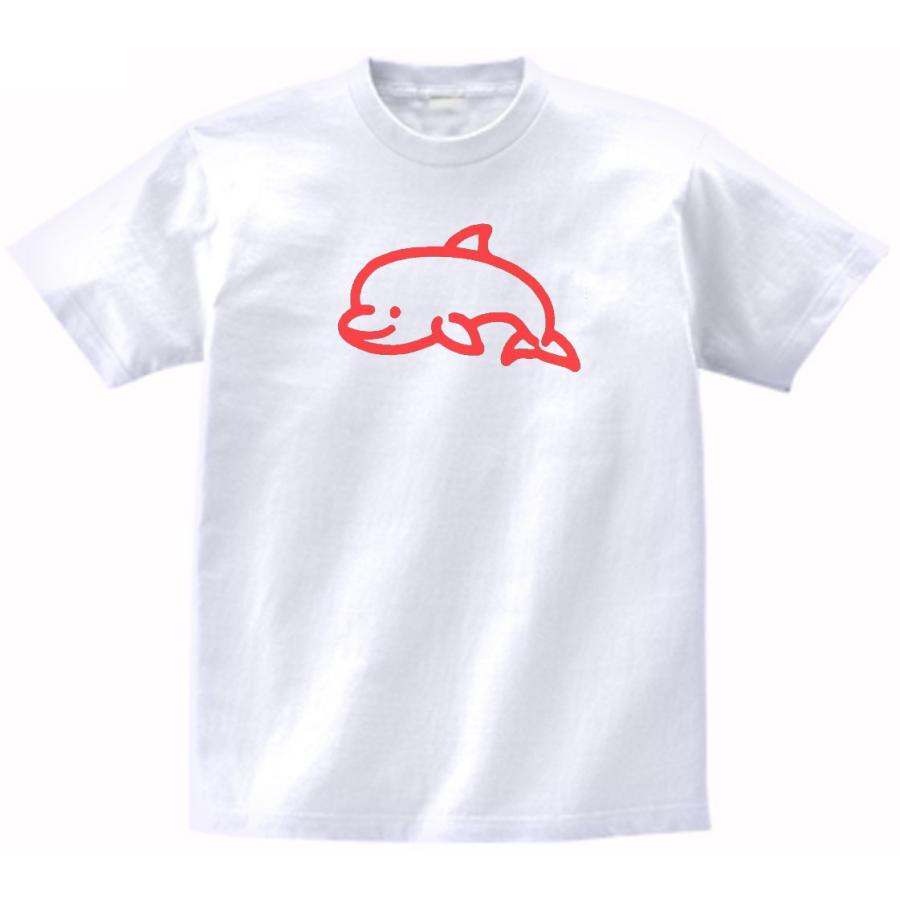 動物・生き物 Tシャツ 動物 生き物 イルカ 白 : Tシャツ専門店
