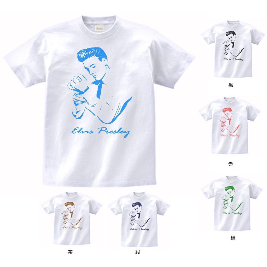 エルビス・プレスリー Tシャツ ホワイト バンド ロック Tシャツ エルビスプレスリー Elbis Presley 白