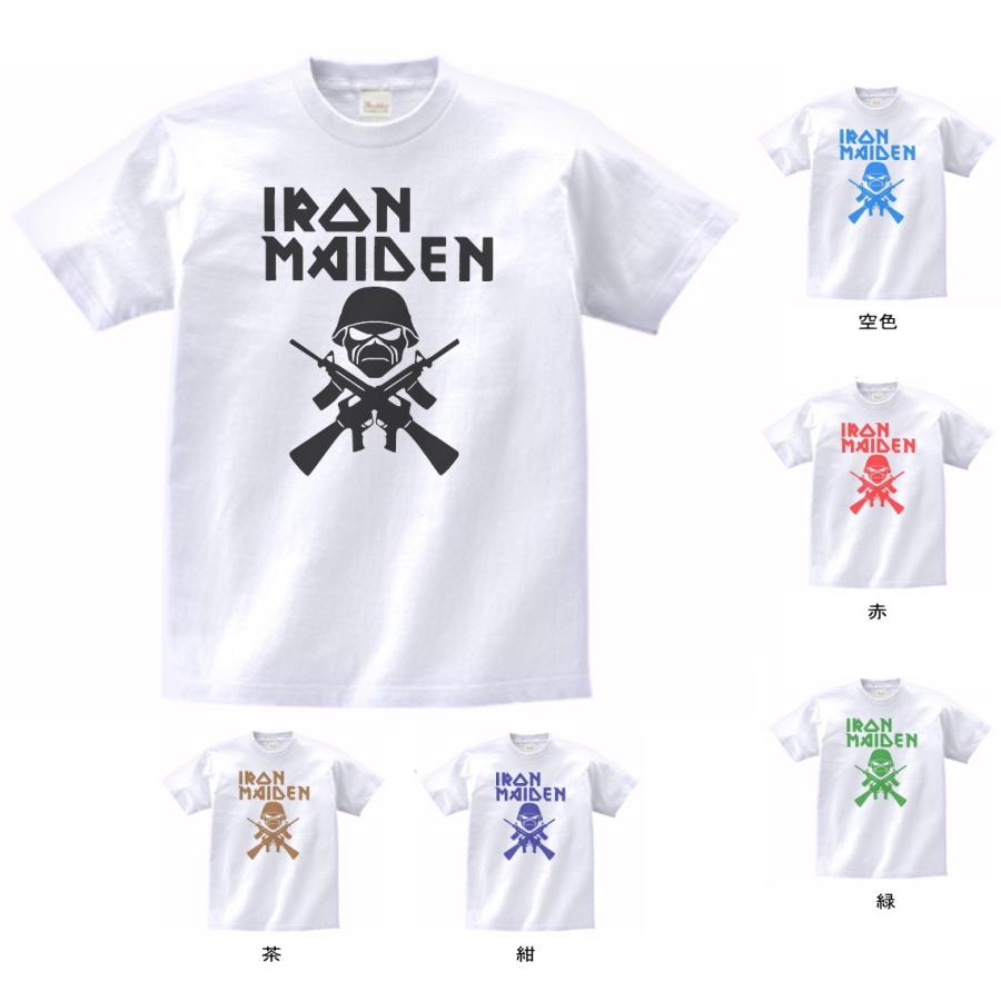 バンド ロック Tシャツ IRON MAIDEN 白 : Tシャツ専門店 T1500