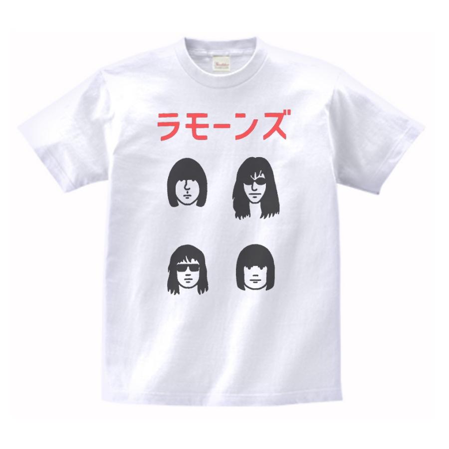 バンド ロック Tシャツ カタカナ RAMONES ラモーンズ2 白 : Tシャツ