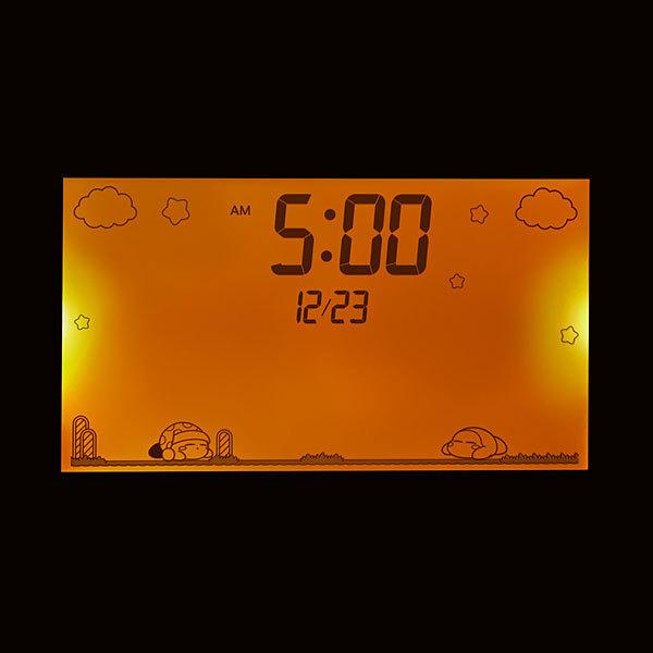 RHYTHM リズム クロック 目覚まし時計 星のカービィ アニメ アクション 電子音アラーム カレンダー付 8RDA81KB03｜t1me-shop-a｜02