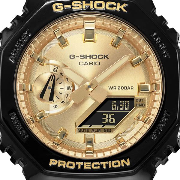 国内正規品 CASIO G-SHOCK カシオ Gショック 八角形 ゴールド×グロスブラック メンズ腕時計 GA-2100GB-1AJF｜t1me-shop-a｜02