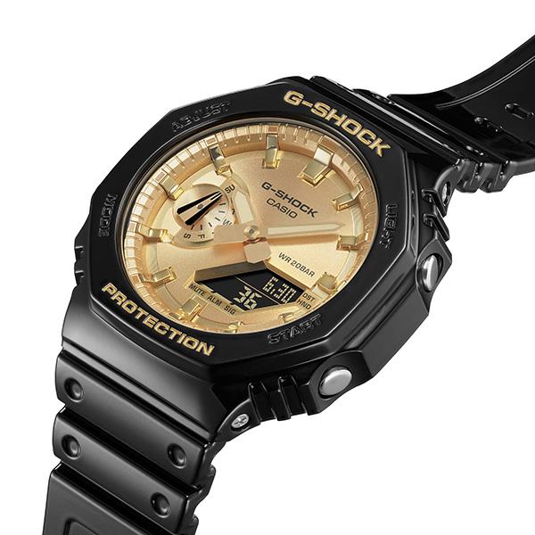 国内正規品 CASIO G-SHOCK カシオ Gショック 八角形 ゴールド×グロスブラック メンズ腕時計 GA-2100GB-1AJF｜t1me-shop-a｜03