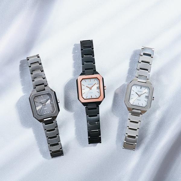 国内正規品 CASIO SHEEN カシオ シーン ソーラー スクエア グレー レディース腕時計 SHS-4528BJ-8AJF｜t1me-shop-a｜02