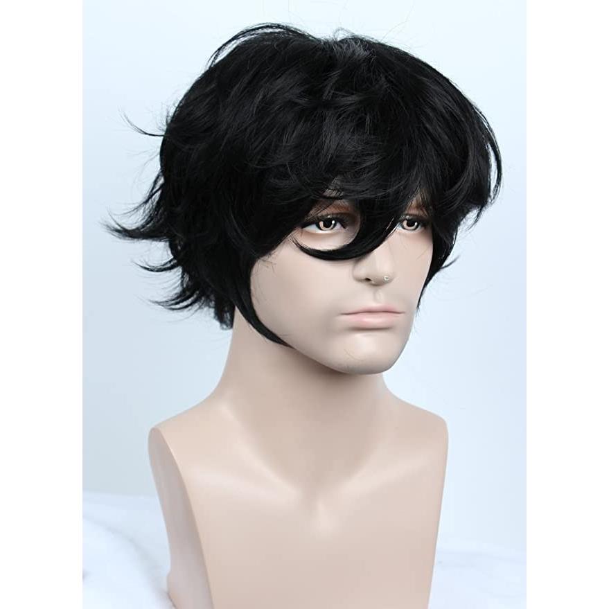 上質風合い Linfairy ショート ブラック レイヤー コスプレ ウィッグ ハロウィン コスチューム ウィッグ For メンズ 海外取寄せ品 ラッピング無料 返品も保証 Donaldsoneducation Com