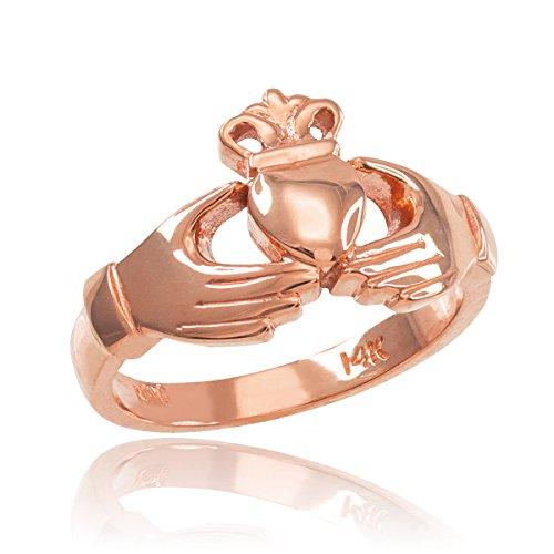 ご予約品 Irish ゴールド ローズ 14k クラシック En Wedding Claddagh Heart Irish Gold Rose 14k Classic ハート 7 海外取寄せ品 サイズ リング Engagement ウエディング Claddagh レディースアクセサリー Affaires Sociales Gouv Cg