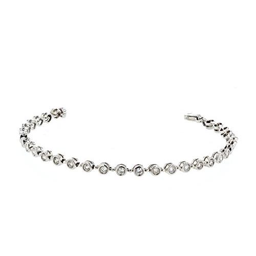 全国組立設置無料 テニス ブレスレット 14kt ホワイト ゴールド ダイヤモンド テニス ブレスレット 0 95 Tcw 海外取寄せ品 上質で快適 Lespakigali Com