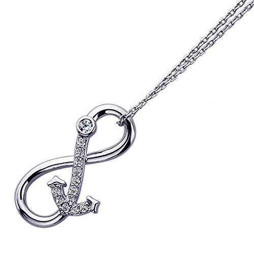 正規品 プラチナ プレート スターリング シルバー ラウンド Cz セット アンカー Infinity ペンダント ネックレス 海外取寄せ品 定価から3０ オフ Www Skylanceronline Com
