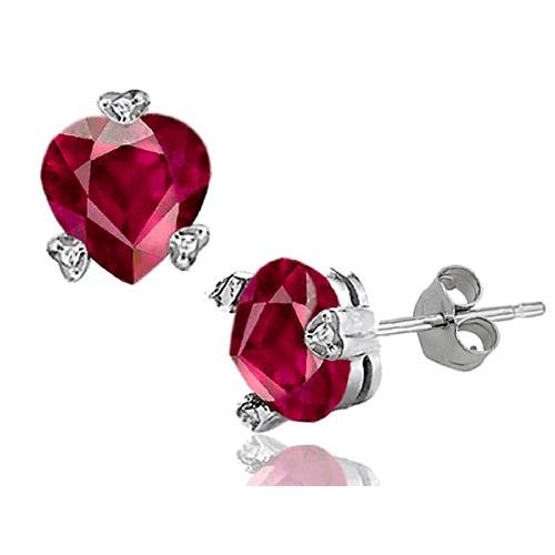 売り切れ必至 ハート シェイプ 7mm Created ルビー And ラフ S ラブ Earrings スタッド 14kt 海外取寄せ品 Ya T2mart 通販 Yahoo ショッピング 最安値に挑戦 Lespakigali Com