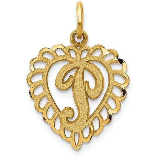 大人も着やすいシンプルファッション 14k Initial チャーム 海外取寄せ品 P Initial 14k Charm P レディースアクセサリー