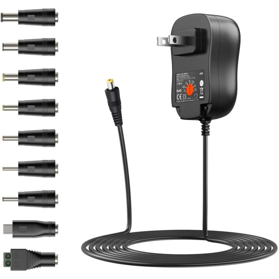 Outtag ユニバーサル30w Acアダプター 3v 4 5v 5v 6v 7 5v 9v 12v Usbポート付き5v 2a Acアダプター マル 入園入学祝い