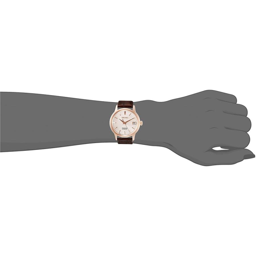[セイコーウォッチ] 腕時計 プレザージュ 機械式 ペールピンク文字盤 シースルースクリューバック SRRY028 レディース ブラウン｜t3-products｜05