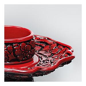 Ｍ６５９　天目台　『堆朱』『倶利文様』『貴人台』　紙箱　茶道具　樹脂製 茶道具 / 天目台 倶利 (堆朱) : ティーフォーユー香月園ヤフー店