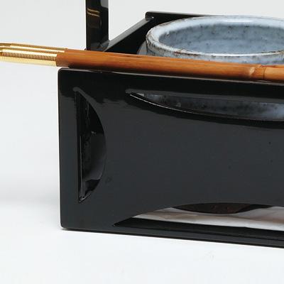 茶道具 / 莨盆 (たばこ盆) 糸巻透 (いとまきすかし) 手付莨盆 真