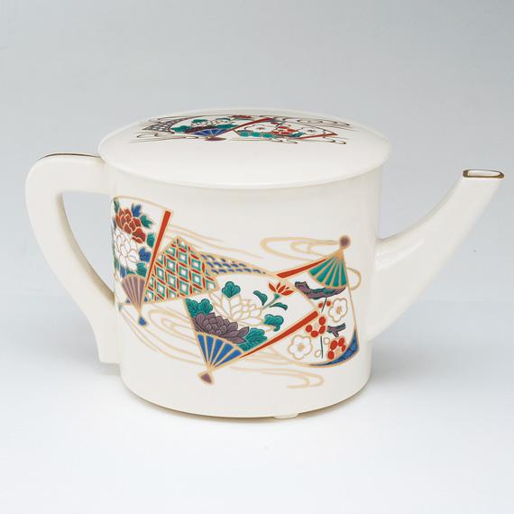 未使用水注 (水次) 片口水注 横手水指扇面流水 淡交社茶道茶道具