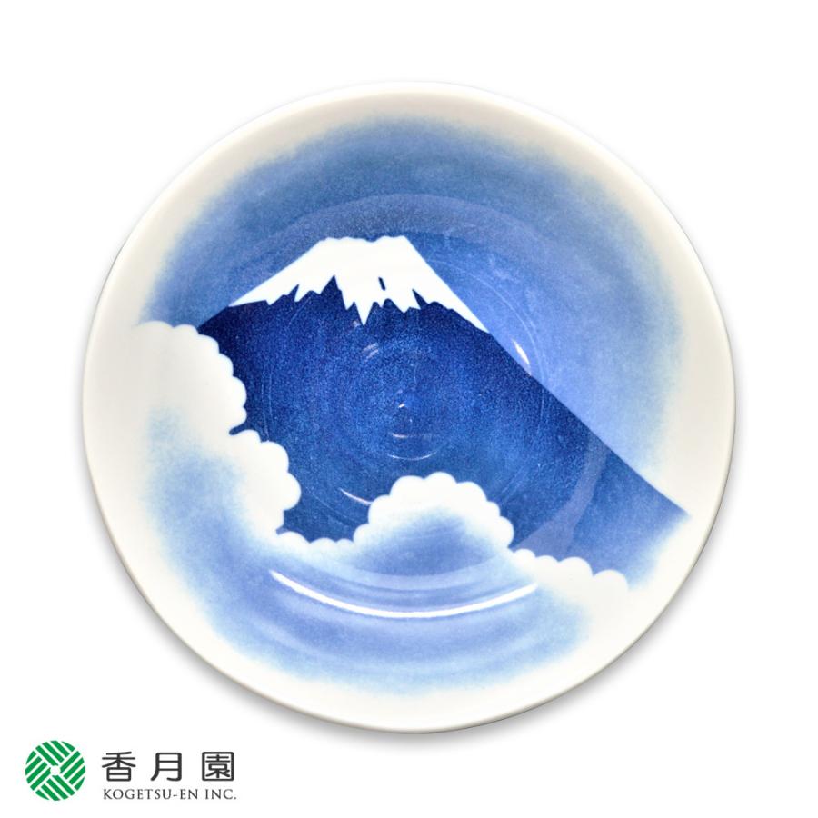 茶道具 菓子器 最大66％オフ 皿 【激安大特価！】 染付富士山 花月窯