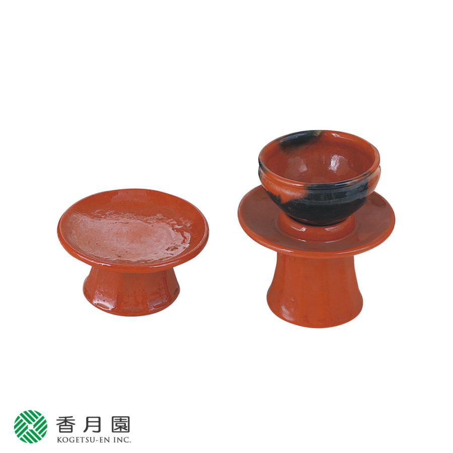 唯一のサイト 茶道具 / 茶碗 供茶茶? 赤楽 盛物台付 川嵜和楽 作