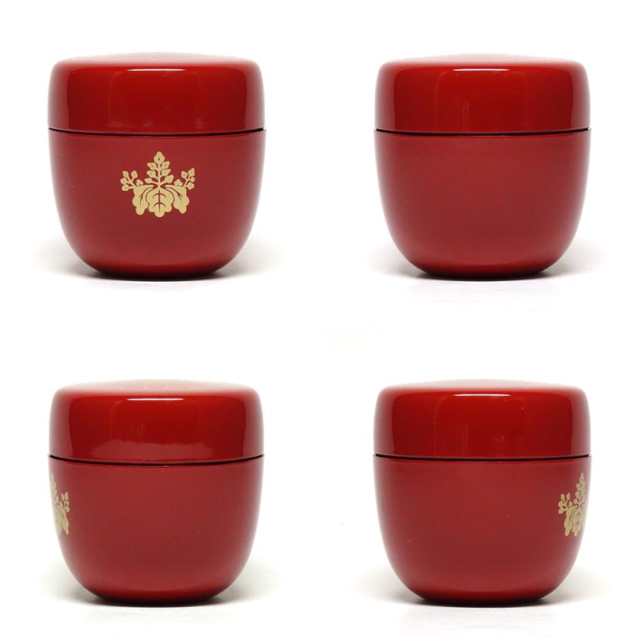 ○茶道具 / 棗 中棗 菊桐-きくきり- 黒・朱・溜の3色から選べます