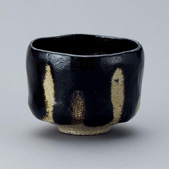 茶道具 楽茶碗 九代 了入 黒茶碗 銘「福寿竹」 ( 写 ) : ティー 茶道具 楽茶碗 九代 了入 黒茶碗 銘「福寿竹」 ( 写 ) : ティー