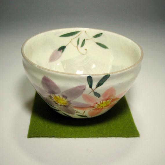 茶道具 小茶碗 花言葉の小茶碗 ７月 鉄線 毎日激安特売で 営業中です