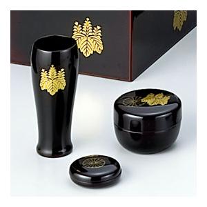 茶道具 茶箱 利休茶箱 溜真塗 高台寺 宗悦作（化粧箱）(3点セット付
