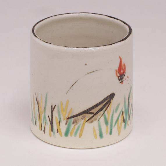 九代白井半七造 鵜飼蓋置 茶道具 茶道具 蓋置 白井半七作 鵜飼 ( うかい ) : ティーフォーユー香月園