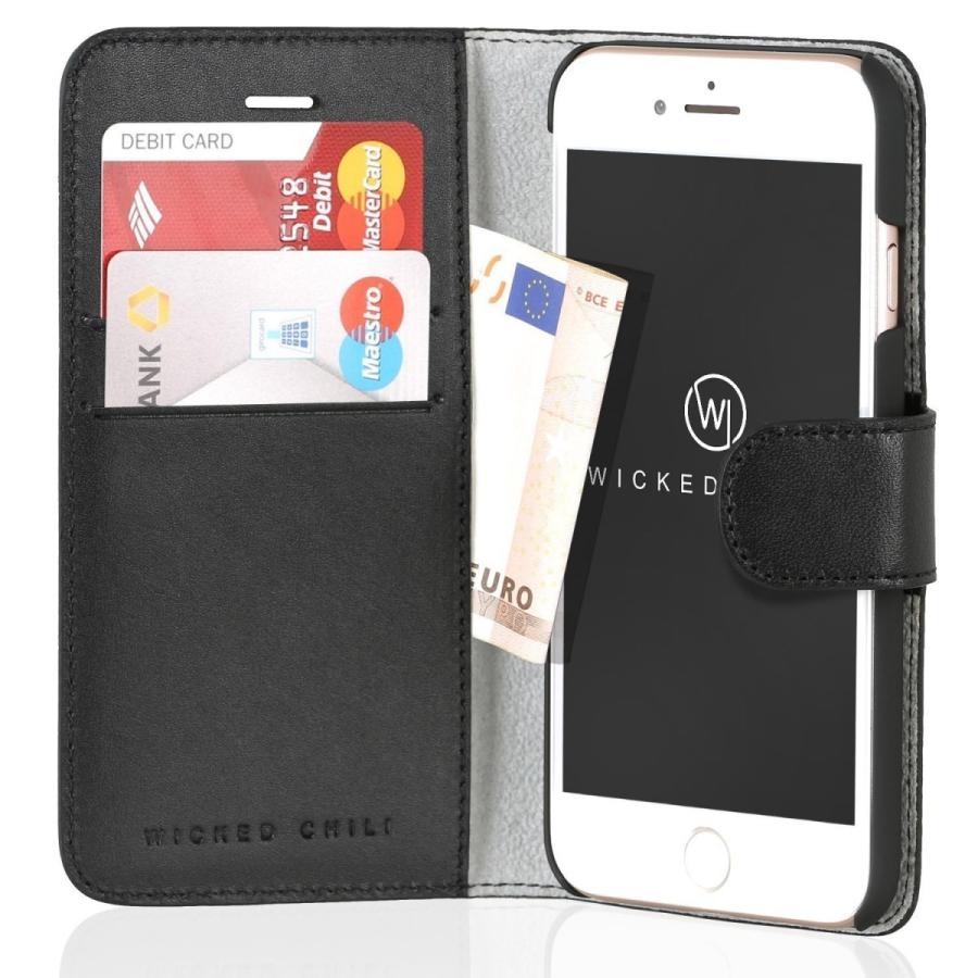 Wicked Chili by ドイツ ヨーロッパ産 高級牛革 プレミアム 本革 レザーケース 手帳型 マグネット式開閉 (Apple iPhone 8/7) |  | 01