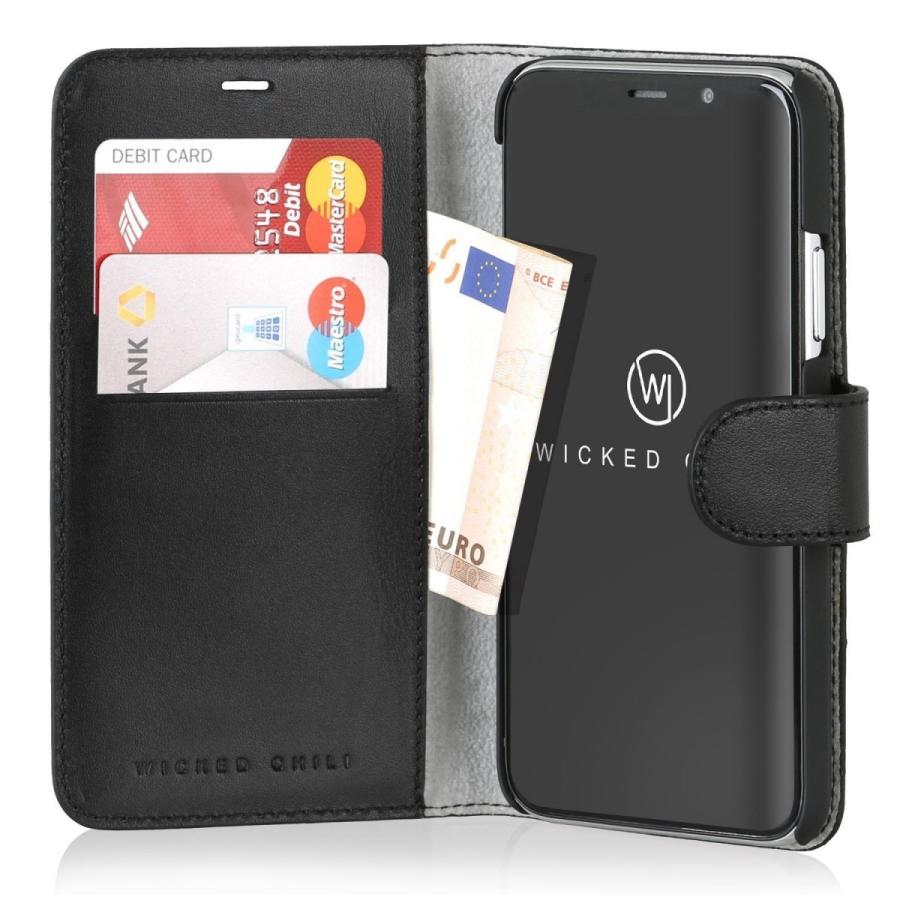 Wicked Chili by ドイツ ヨーロッパ産 高級牛革 プレミアム 本革 レザーケース 手帳型 マグネット式開閉 (Apple iPhone X) |  | 01
