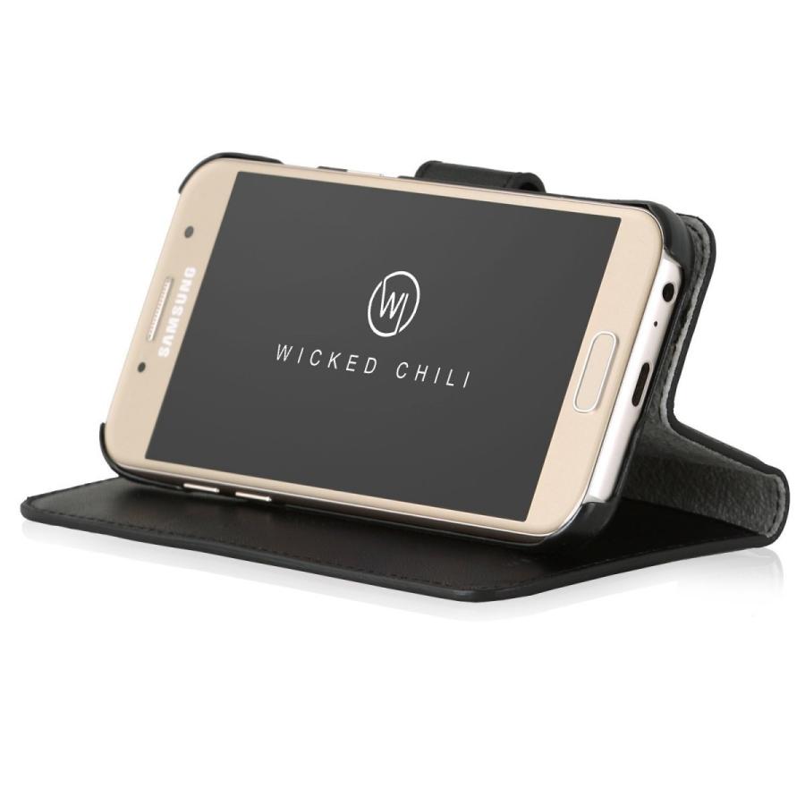 Wicked Chili by ドイツ ヨーロッパ産 高級牛革 プレミアム 本革 レザーケース 手帳型 マグネット式開閉 (Samsung Galaxy A5 (2017)) … | 