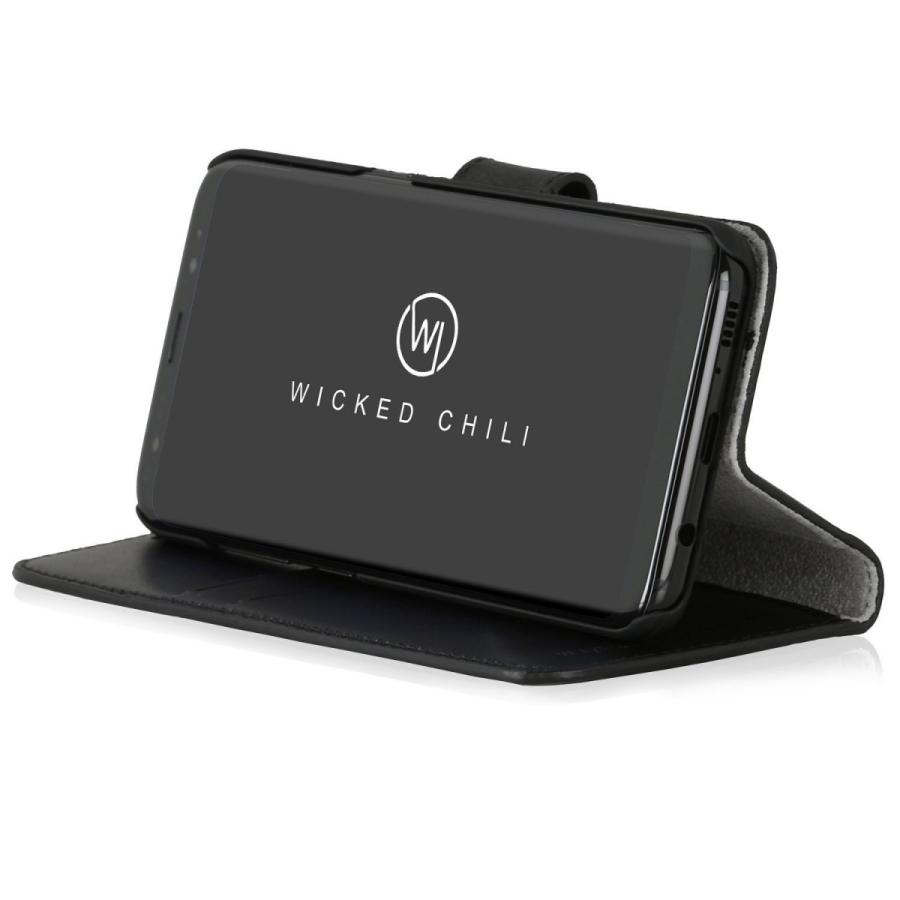 Wicked Chili by ドイツ ヨーロッパ産 高級牛革 プレミアム 本革 レザーケース 手帳型 マグネット式開閉  (Samsung Galaxy S8) | 