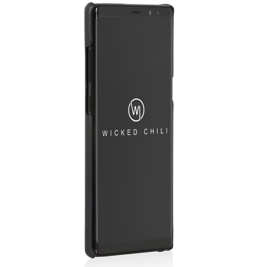 Wicked Chili by ドイツ ヨーロッパ産 高級牛革 プレミアム 手作り 本革 レザーケース (Samsung Galaxy Note 8,黒) |  | 02