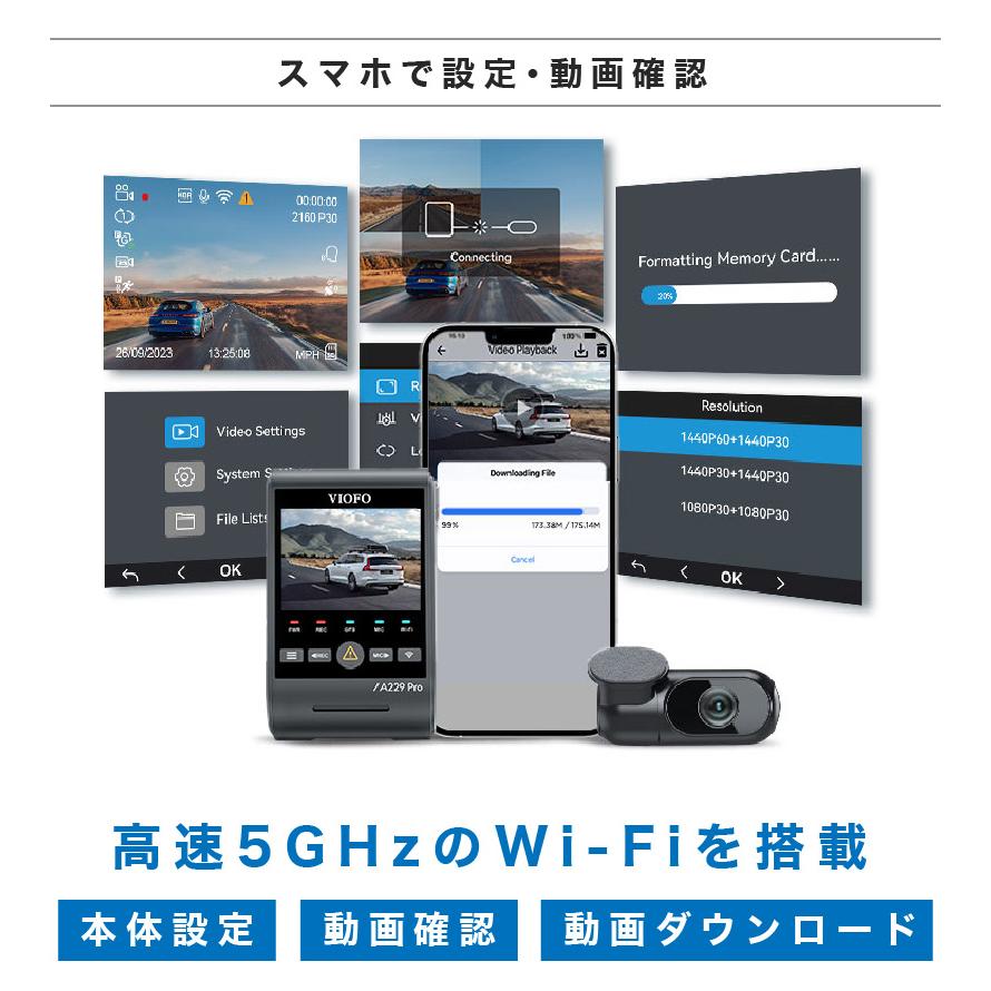 ドライブレコーダー 前後 2カメラ ドラレコ 高画質 工事不要 4K 2K