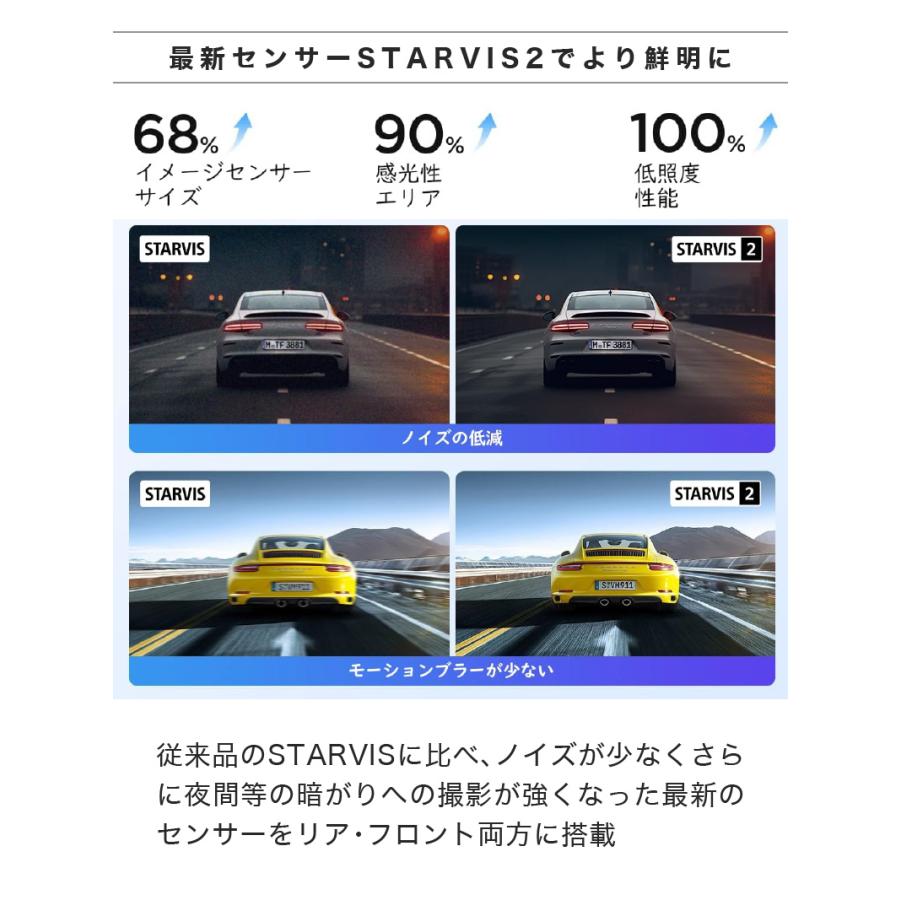 ドライブレコーダー 前後 2カメラ ドラレコ 高画質 工事不要 4K 2K
