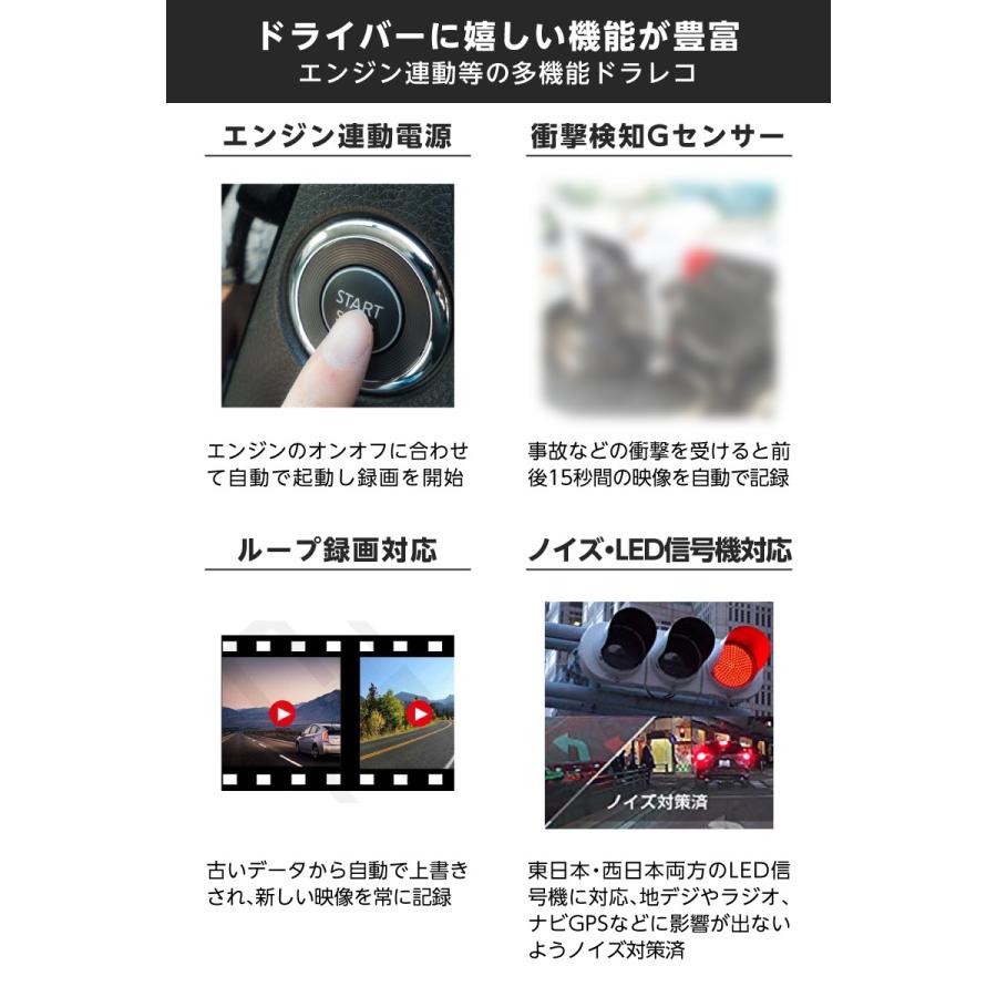 ドライブレコーダー ドラレコ 2カメラ 前後カメラ 車外設置 ダッシュボード設置 簡単 ワゴン車 フルHD映像 GPS対応 AKEEYO E1 工事不要 |  | 12