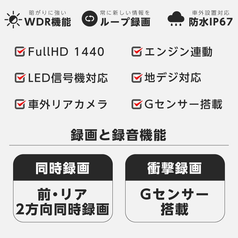 ドライブレコーダー ドラレコ 2カメラ 前後カメラ 車外設置 ダッシュボード設置 簡単 ワゴン車 フルHD映像 GPS対応 AKEEYO E1 工事不要 |  | 02