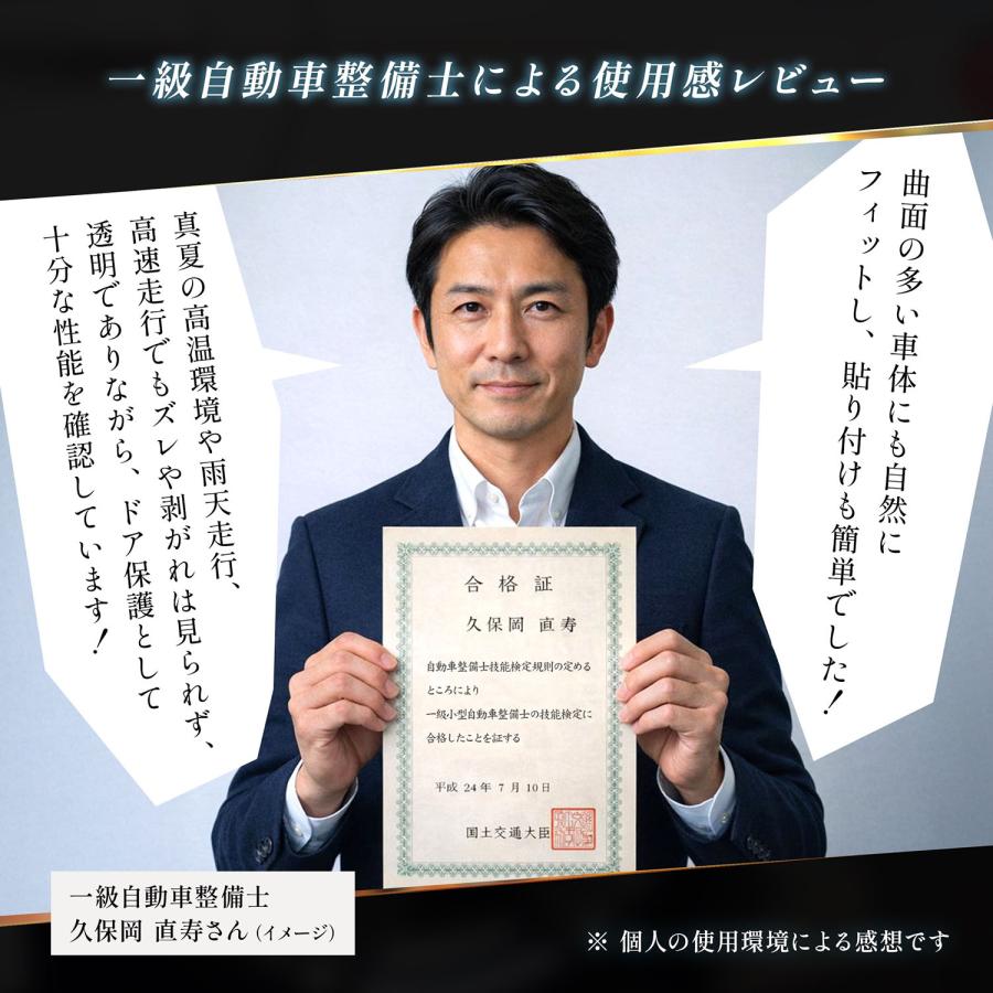ドアガード 車用 透明 PU素材 貼るだけ ドアパン防止 ドアパンチ防止 接触傷防止 柔らかい 取り付け簡単 ドアエッジガード | TAーCreative | 08
