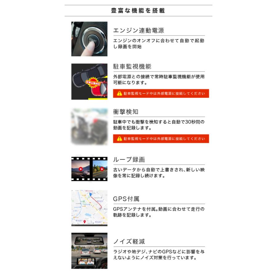 ドライブレコーダー ミラー型 右レンズ 12インチ大画面 ドラレコ ドライブレコーダー ミラー型 右レンズ 12インチ大画面 ドラレコ