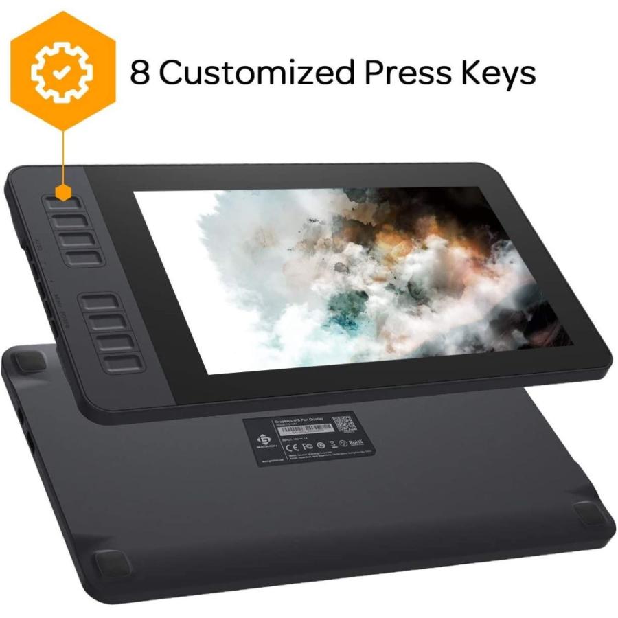 Gaomon 液タブpd1161 11 6インチips Hdデジタルイラスト液晶ペンタブレット8つショートカットキーと8192レベル筆圧の電 セール 11 6インチips