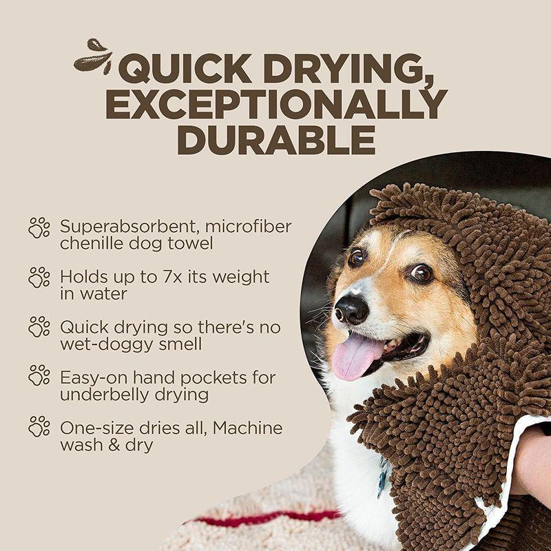 Soggy Doggy Super Shammy Super Absorbent Dog Towel, Dark Chocolate by｜ta-ma-shop｜07
