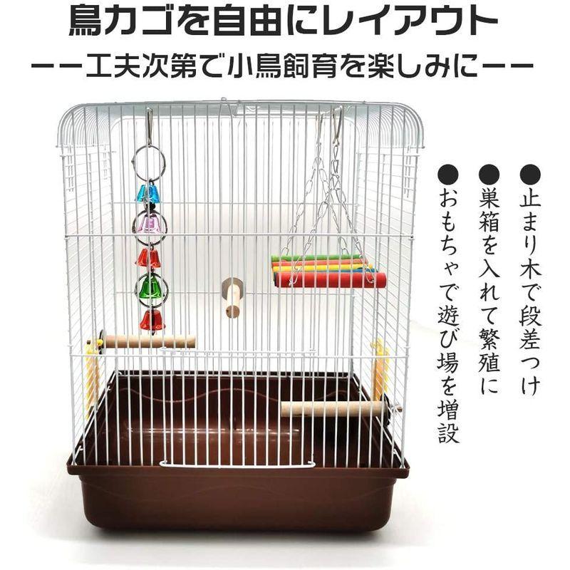 Gifty 鳥かご 止まり木 3本つき タイムセール インコ 手のり バードゲージ 飛び散り防止 セキセイインコ 鳥 ケージ オカメインコ