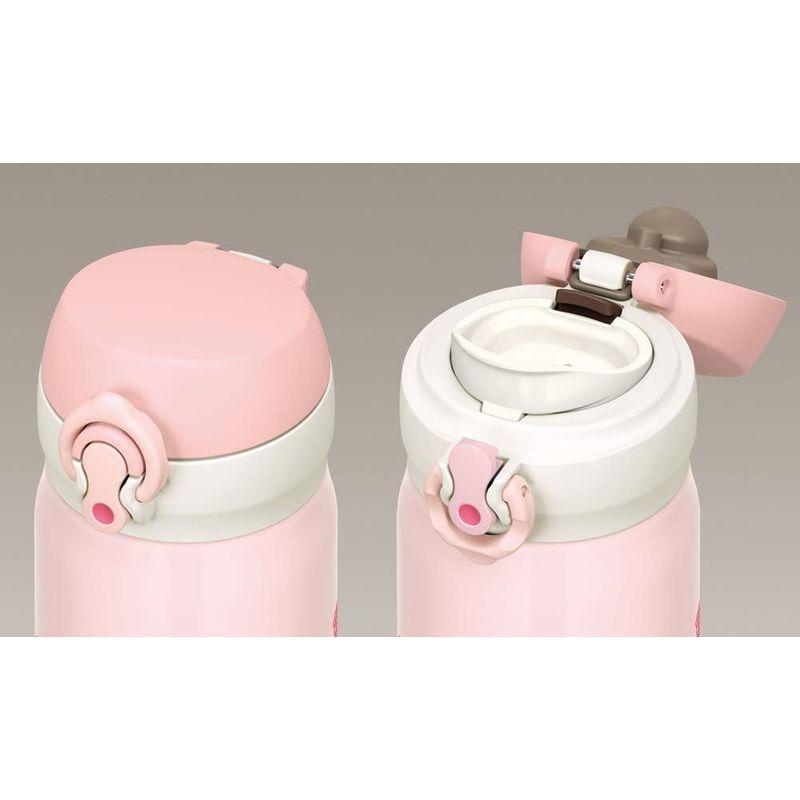 Thermos vacuum insulation Mug Bottle One touch open 400ml Pink White JNL-402PKW* 