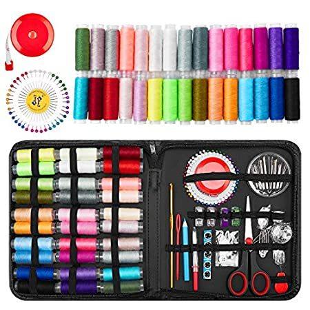 正規品 特別価格裁縫キット 126個 プレミアム裁縫用品キット 針と糸付き アクセサリーツール ポータブル 裁縫キット 大人 初心者 旅行 Diy 自宅 修理 黒のキ好評販売中 送料無料 Turningheadskennel Com