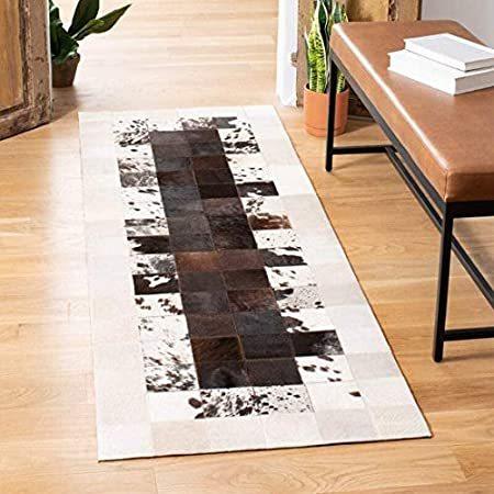 New Cowhide Rug Leather Animal Skin Patchwork Area Carpet 