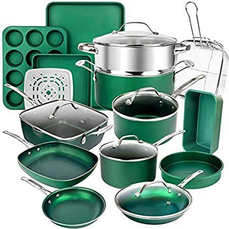 【最安値挑戦！】 特別価格GRANITE STONE Pots and Pans Set - 20pc Kitchen Cookware Sets Pots and Pans 好評販売中 鍋、フライパンセット