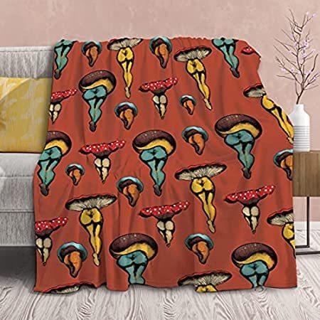 楽天スーパーセール Boy Girl For Gift Decor Blanket 特別価格mushroom 海外から人気なアイテムを揃えました Women Ret好評販売中 Lightweight Throw Fleece 子供用寝具 布団 Www Drabblecast Org