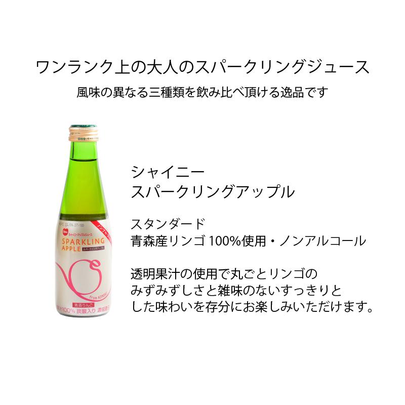 日本産 青森りんごジュース ギフト シャイニー スパークリングアップル 詰合せ 3種 各6本 Sp A Shipsctc Org